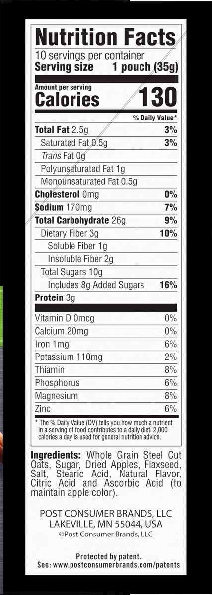 slide 3 of 9, Better Oats Steel Cut Apples and Cinnamon Oatmeal with Flax Seeds, 10 Instant Steel Cut Oatmeal Pouches, 12.3 OZ Pack, 12.3 oz