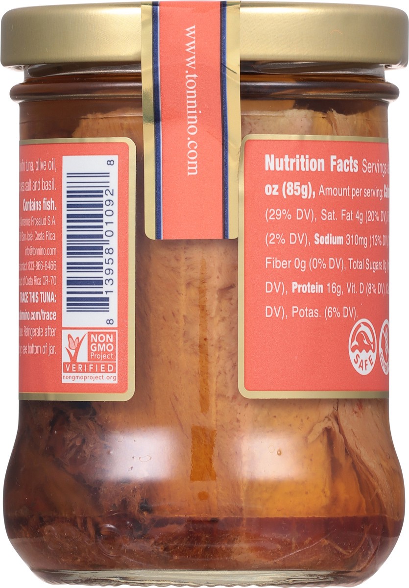 slide 7 of 13, Tonnino Yellowfin Tuna Fillets with Basil & Sundried Tomato in Olive Oil 6.3 oz, 6.3 oz