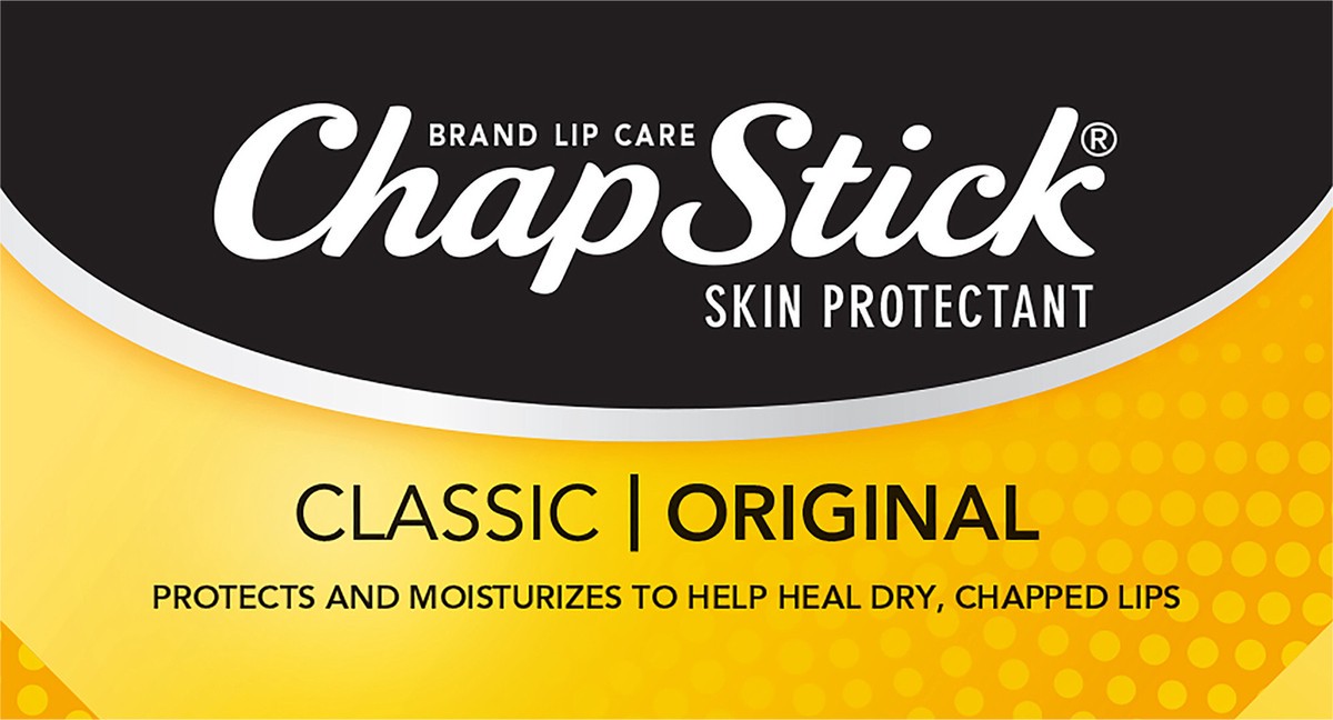 slide 2 of 6, ChapStick Classic Original Skin Protectant 12 - 0.15 oz Sticks, 12 ct