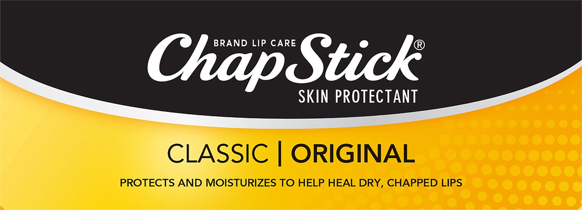 slide 3 of 6, ChapStick Classic Original Skin Protectant 12 - 0.15 oz Sticks, 12 ct