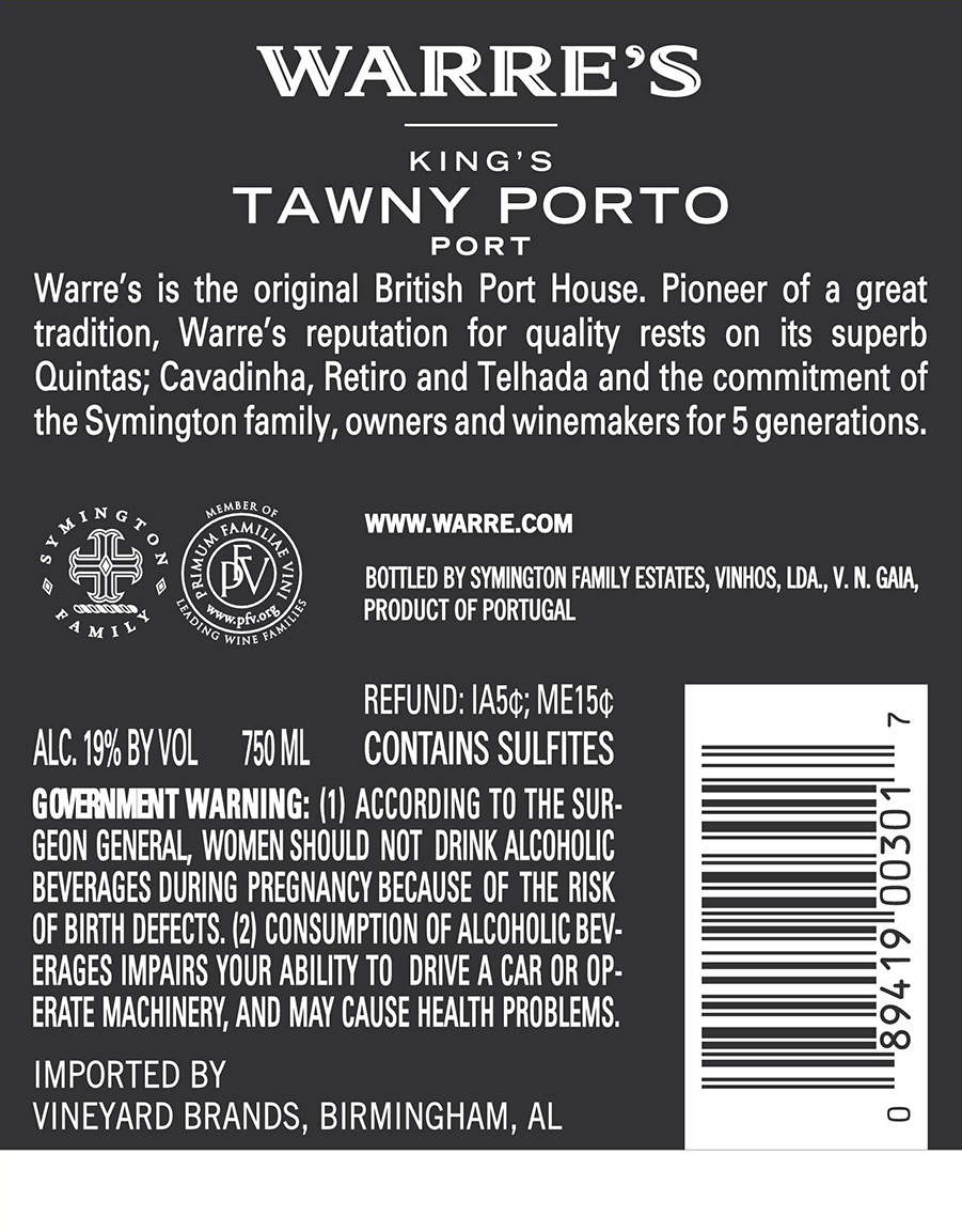 slide 2 of 3, Warre's King's Tawny Porto, 750 ml
