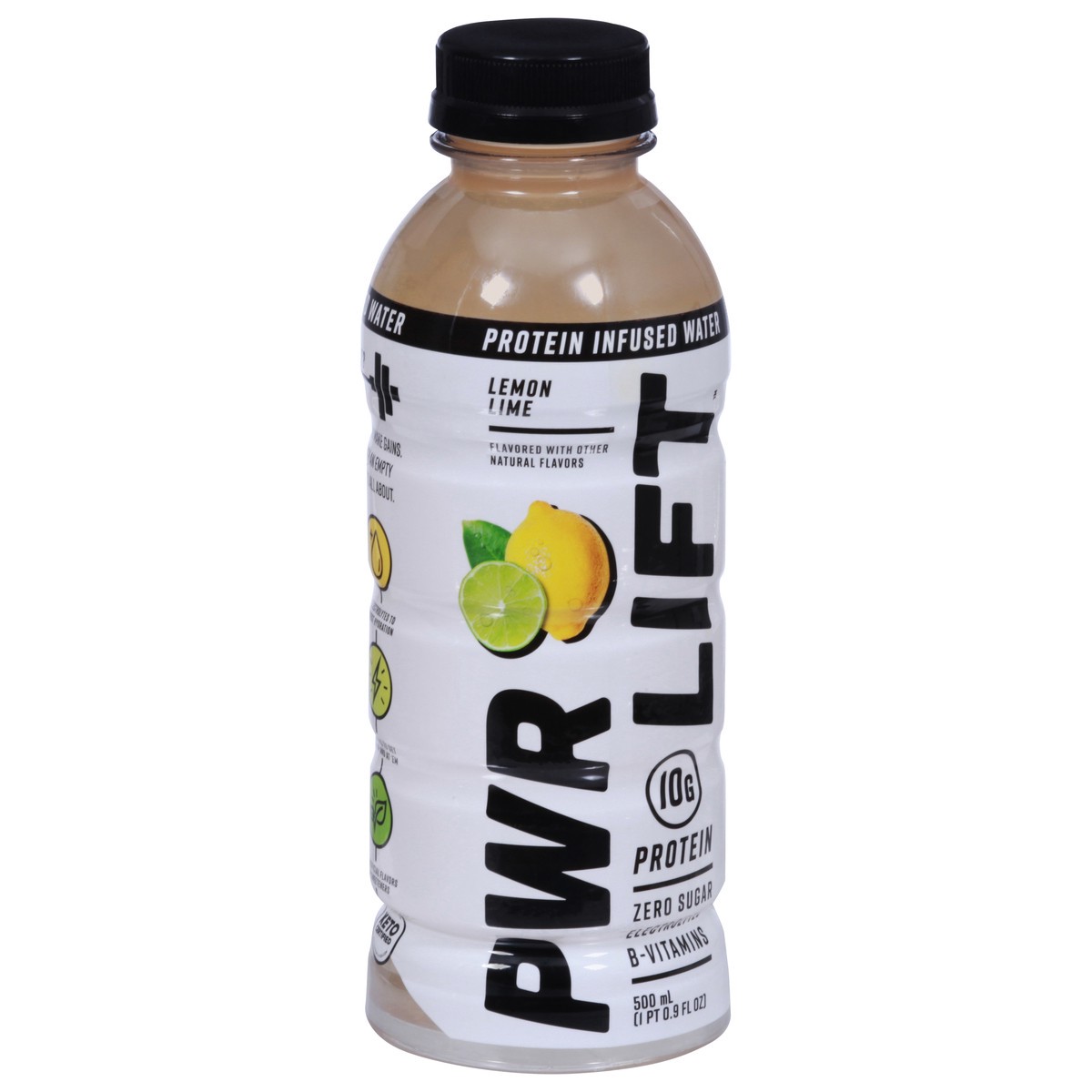 slide 6 of 9, Pwr Lift Protein Infused Water - Lemon Lime - 16.9 oz, 16.9 oz