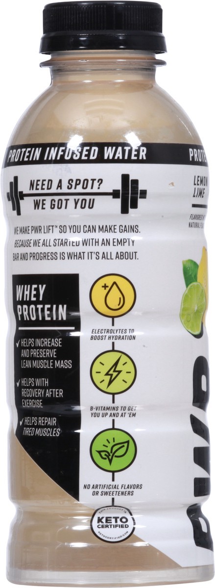 slide 5 of 9, Pwr Lift Protein Infused Water - Lemon Lime - 16.9 oz, 16.9 oz