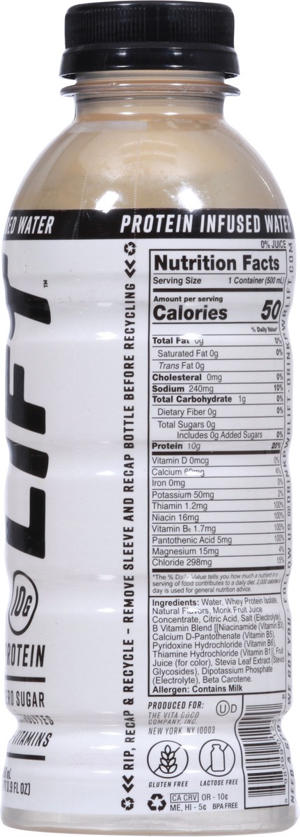 slide 2 of 9, Pwr Lift Protein Infused Water - Lemon Lime - 16.9 oz, 16.9 oz
