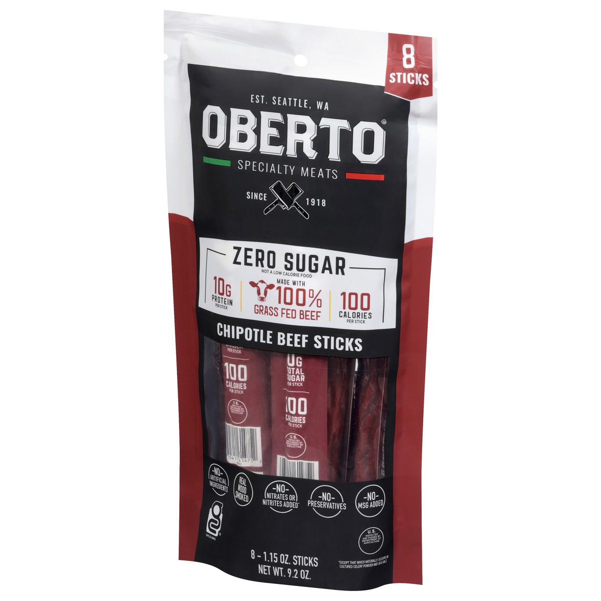 slide 2 of 4, Oberto Chipotle Zero Sugar Stick 8ct - 8 CT, 8 ct