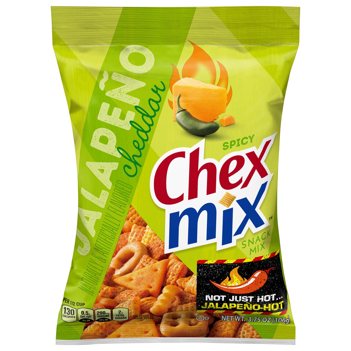 slide 8 of 14, Chex Mix Spicy Snack Mix, Jalapeno Cheddar, 3.75 oz Bag, 3.75 oz