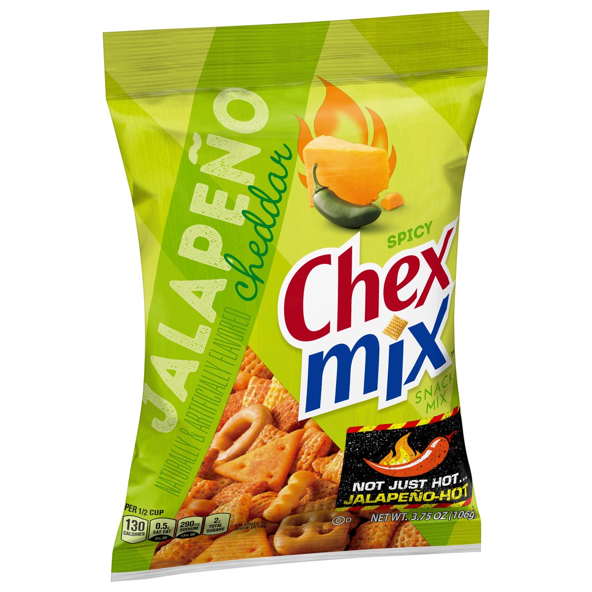 slide 11 of 14, Chex Mix Spicy Snack Mix, Jalapeno Cheddar, 3.75 oz Bag, 3.75 oz