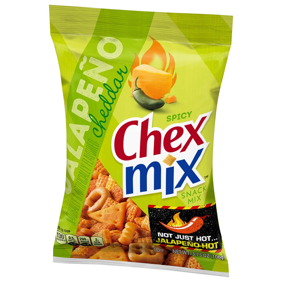 slide 12 of 14, Chex Mix Spicy Snack Mix, Jalapeno Cheddar, 3.75 oz Bag, 3.75 oz