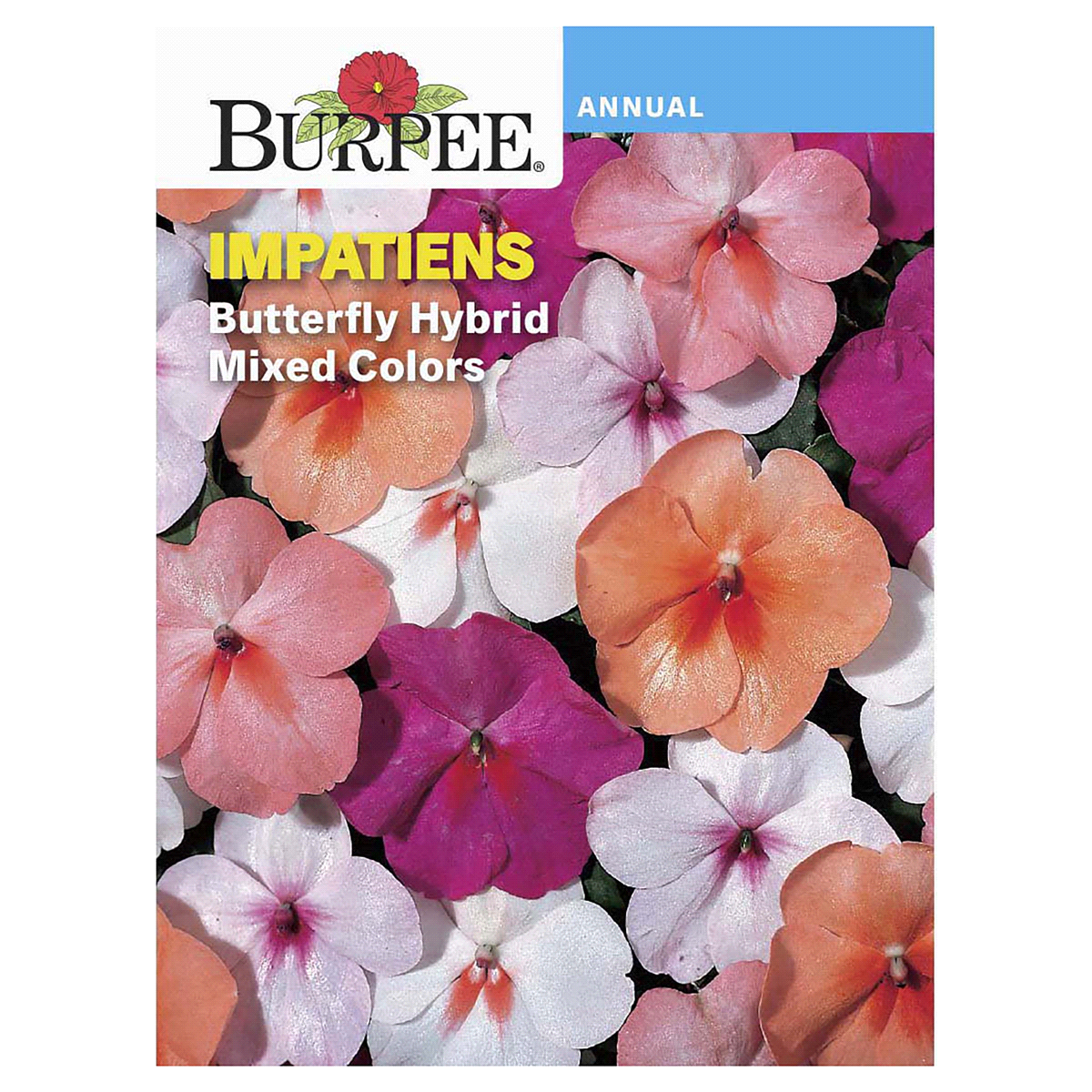 slide 1 of 5, Burpee Impatients Butterfly Hybrid Mix Seeds, 1 ct