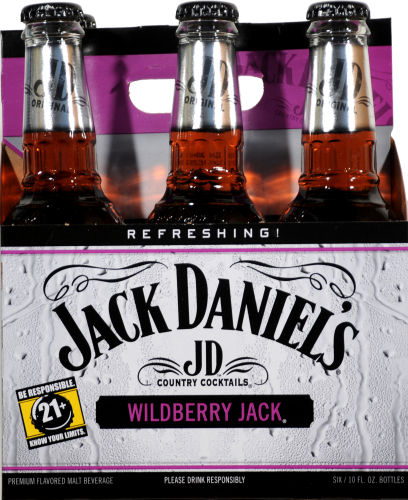 slide 1 of 1, Jack Daniel's Berry Punch Country Cocktails 6 - 10 fl oz Bottles, 6 ct