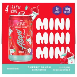 Alani Nu Energy Drink Cherry Slush 8.4 Fl Oz X 4 Count