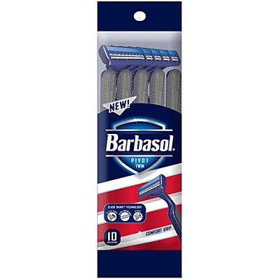 slide 1 of 2, Barbasol Pivot Twin Disposable Razor, 10 ct