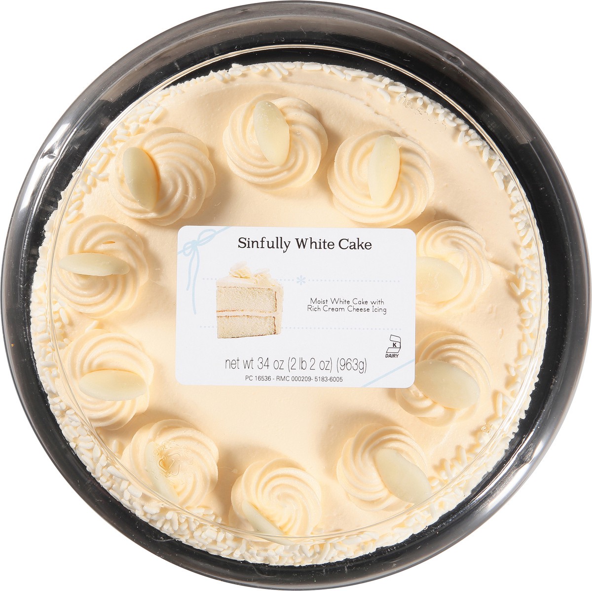 slide 8 of 9, Rich's Sinfully White Cake 34 oz. Clamshell,