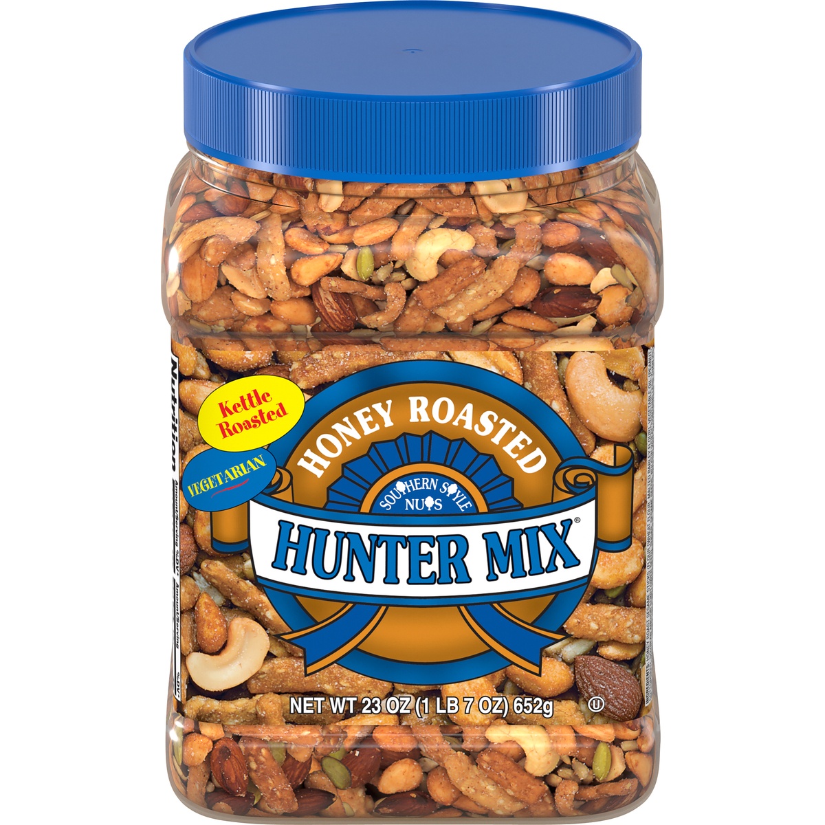 slide 1 of 1, Hunter Mix Southern Style Nuts Hunter Mix Mix Honey Roasted Nuts, 23 oz