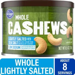 Kroger® Whole Lightly Sea Salted Cashews