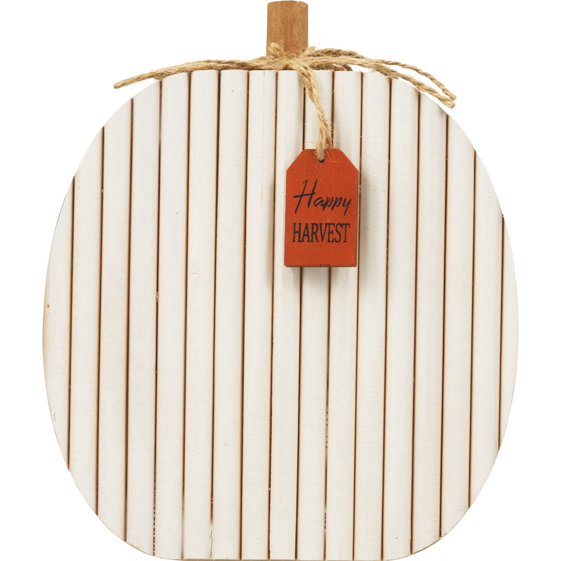 slide 1 of 1, Fall Fest Wood Pumpkin DÉCor, White, 1 ct