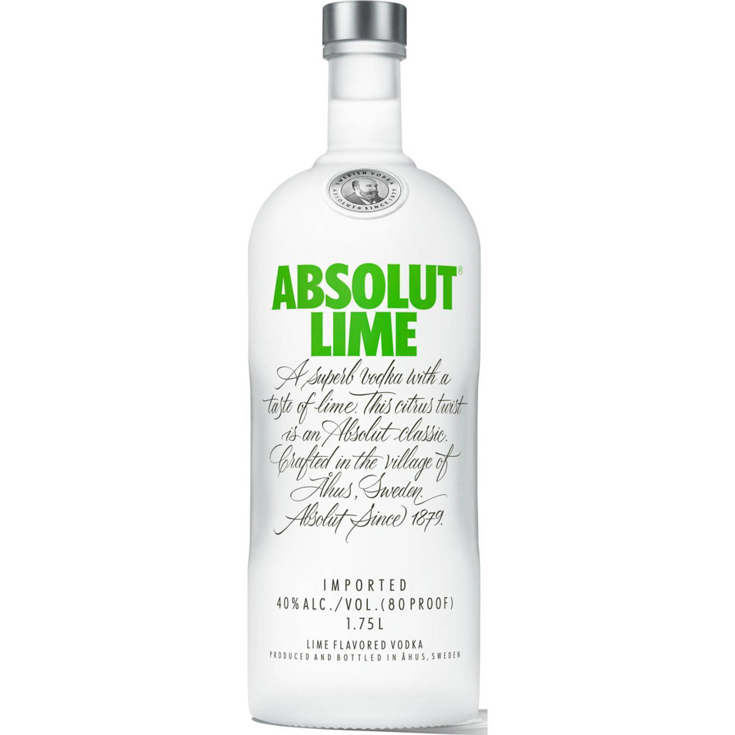slide 1 of 1, Absolut Lime Flavored Vodka Bottle, 1.75 liter
