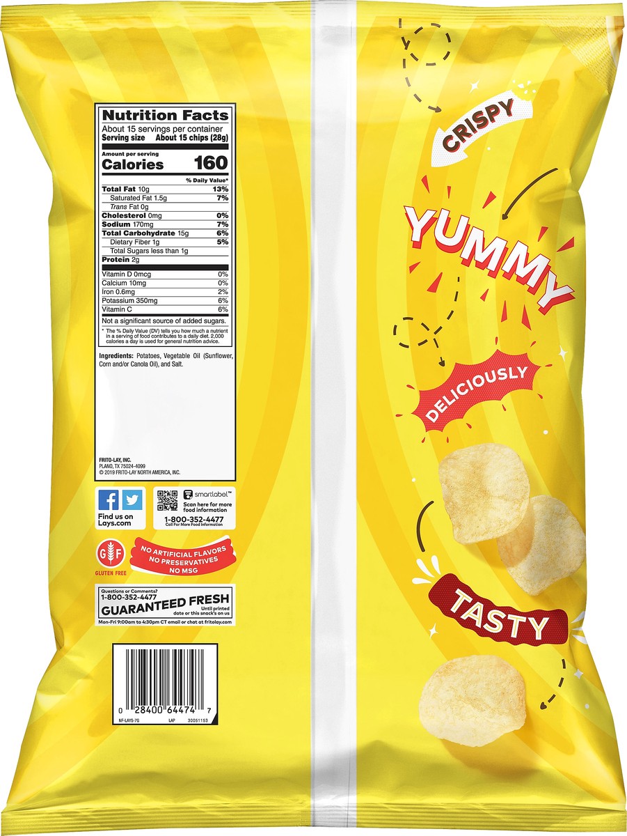 slide 2 of 3, Lay's Party Size Classic Potato Chips 15.25 oz, 15.25 oz