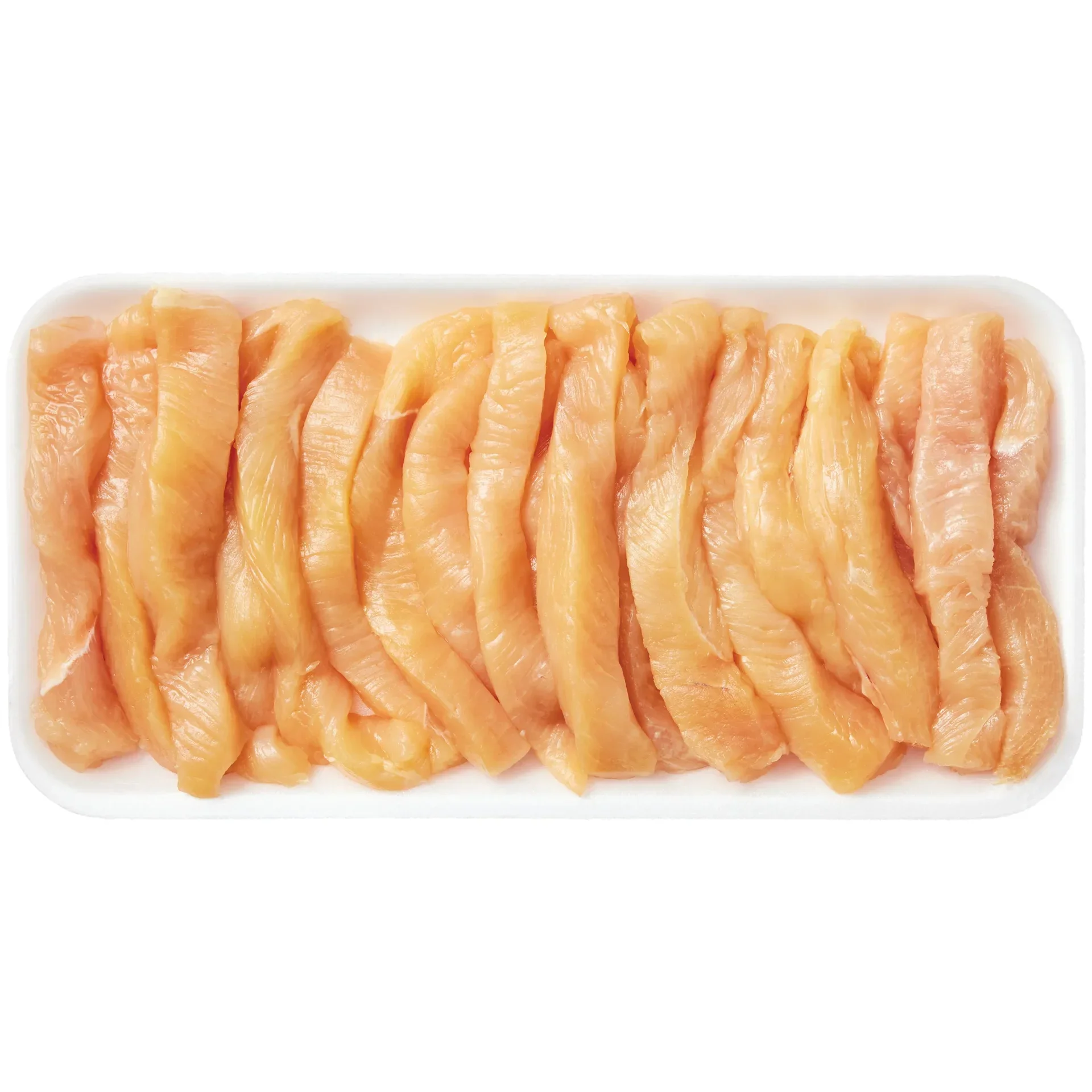 slide 1 of 1, H-E-B Kosher Boneless Sliced Chicken Breast for Stir Fry, per lb