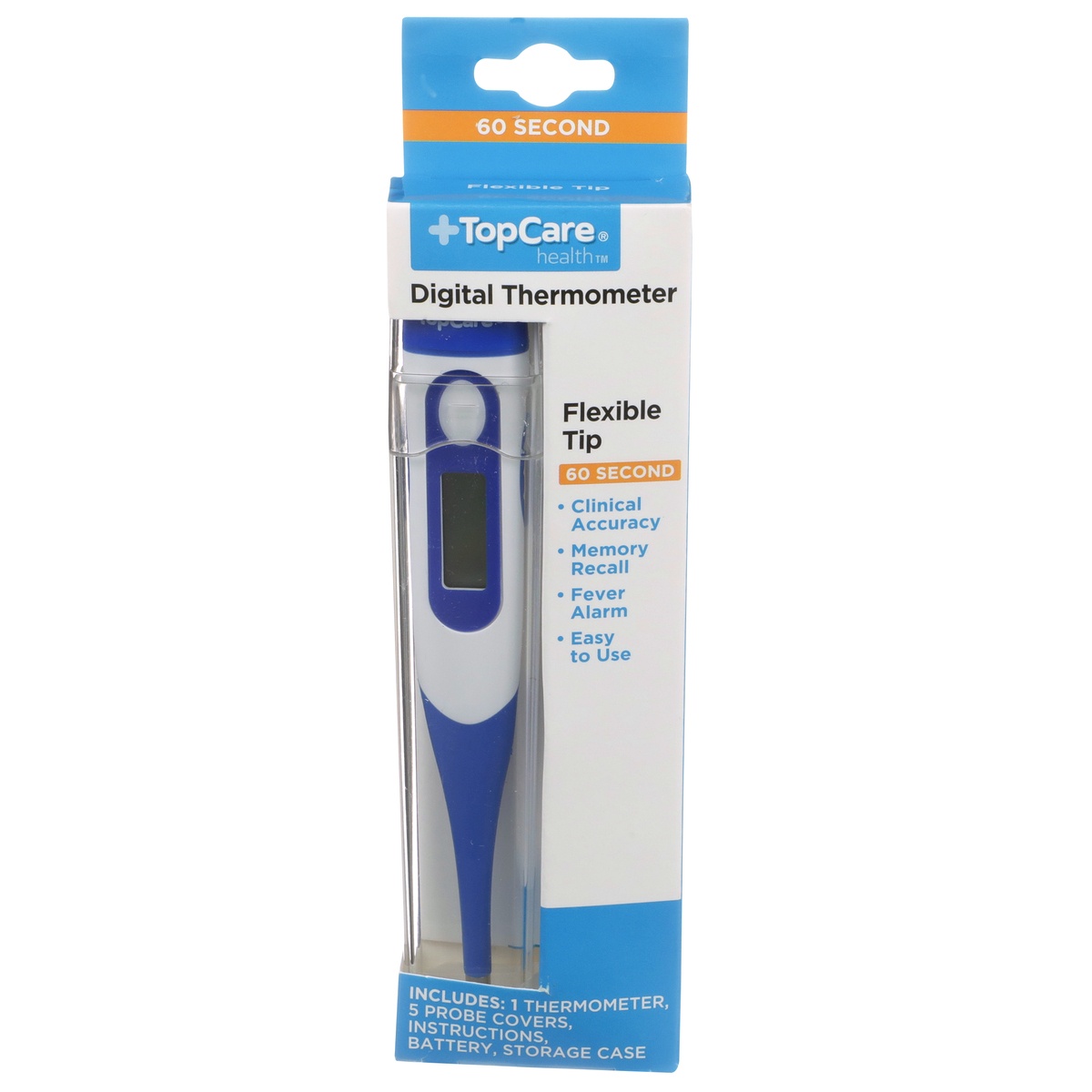 slide 1 of 1, TopCare Digital Thermometer, 60 Second, 1 ct