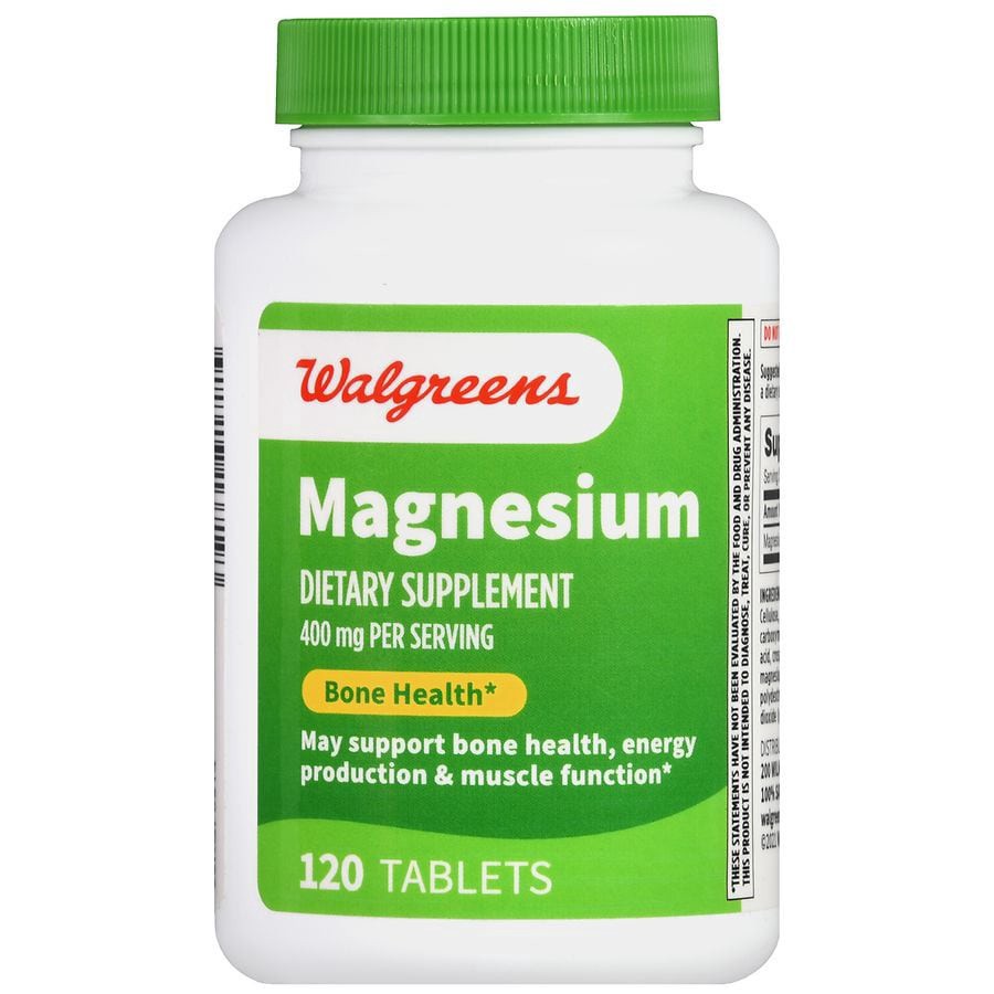 slide 3 of 5, Walgreens Magnesium 400 mg, 120 ct