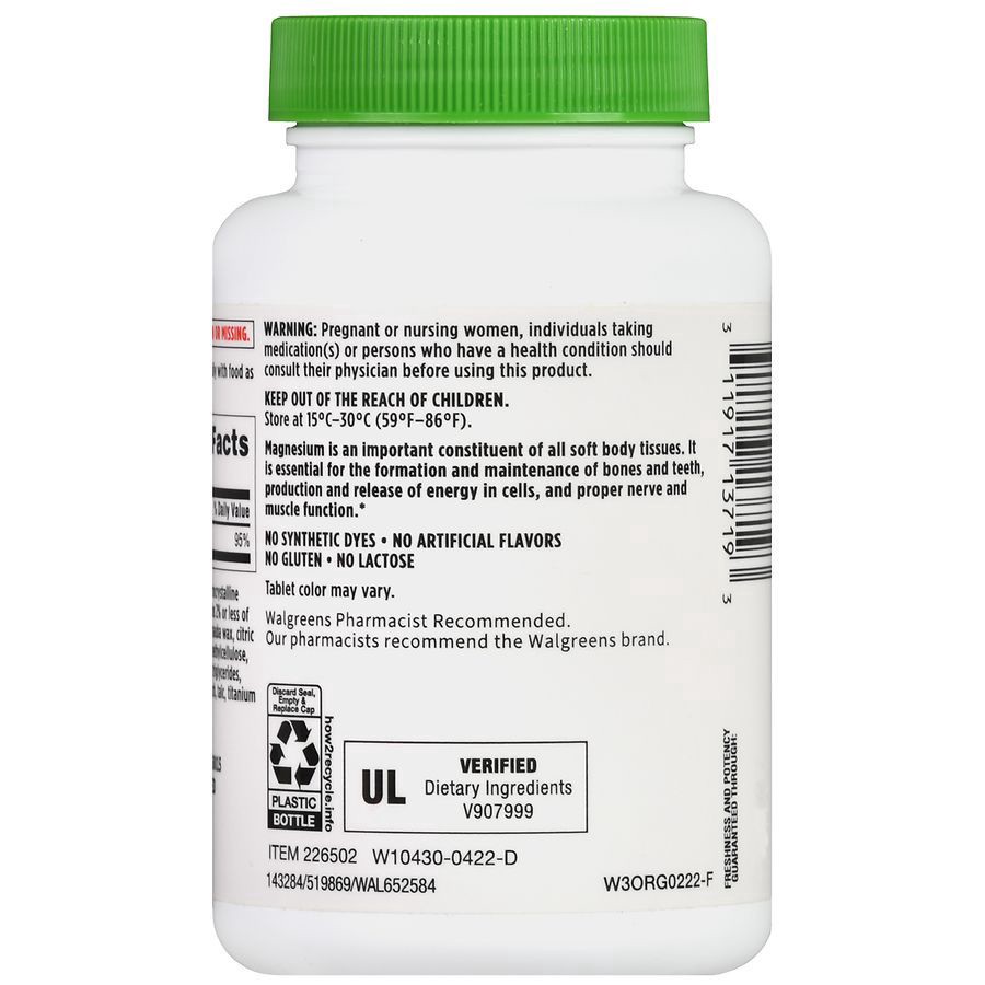 slide 4 of 5, Walgreens Magnesium 400 mg, 120 ct