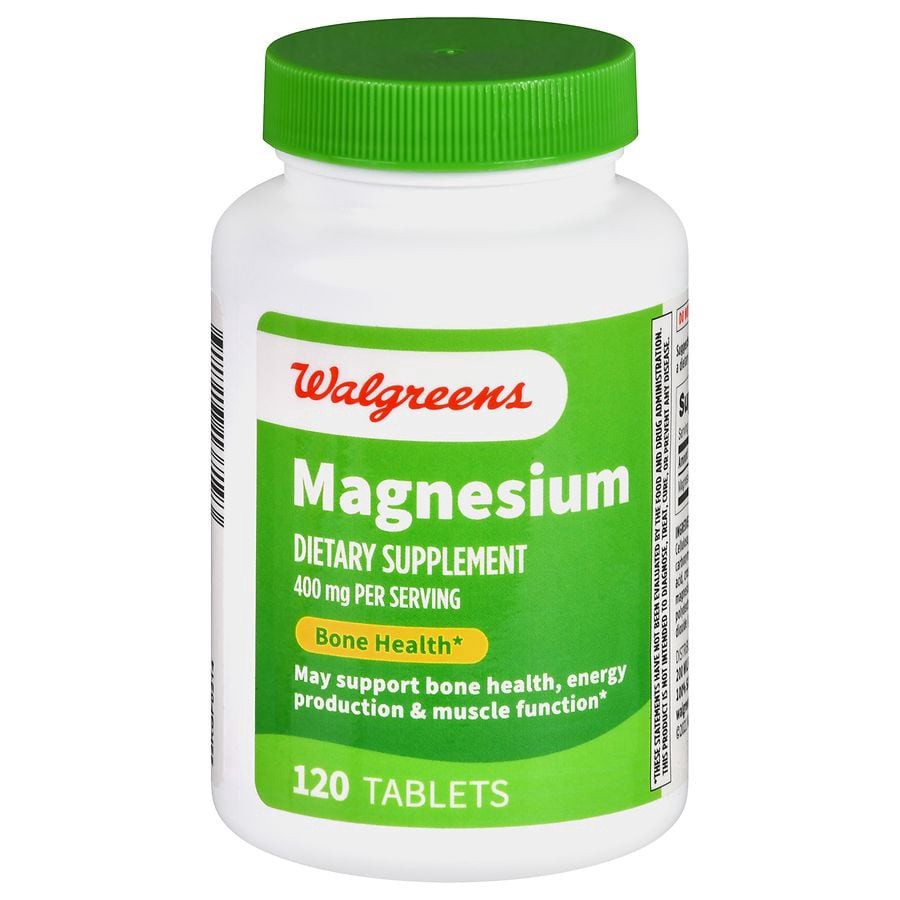 slide 1 of 5, Walgreens Magnesium 400 mg, 120 ct