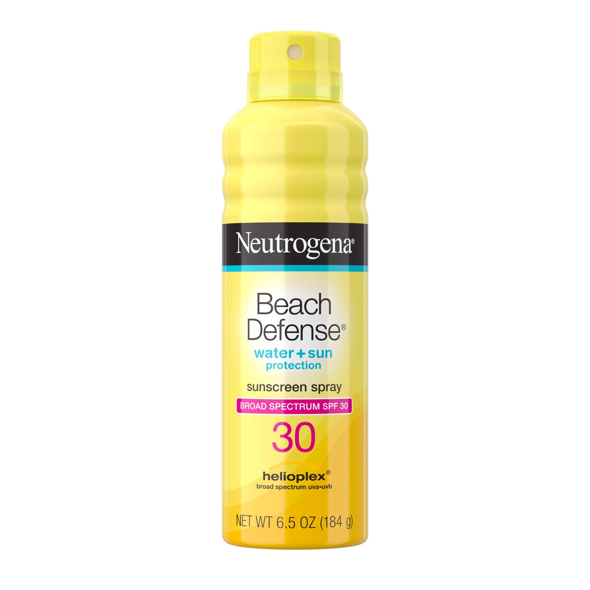 slide 1 of 6, Neutrogena Beach Defense Sunscreen Spray SPF 30 Water-Resistant Sunscreen Body Spray with Broad Spectrum SPF 30, PABA-Free, Oxybenzone-Free & Fast-Drying, Superior Sun Protection, 6.5 oz, 6.5 oz
