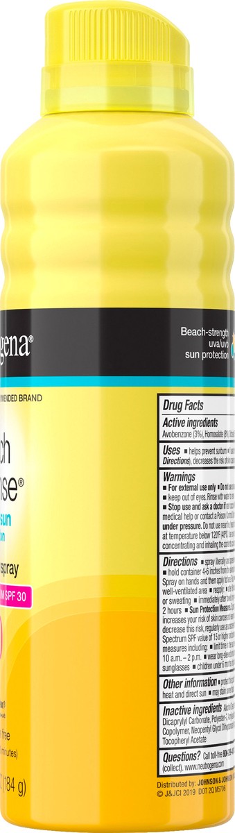 slide 2 of 6, Neutrogena Beach Defense Sunscreen Spray SPF 30 Water-Resistant Sunscreen Body Spray with Broad Spectrum SPF 30, PABA-Free, Oxybenzone-Free & Fast-Drying, Superior Sun Protection, 6.5 oz, 6.5 oz