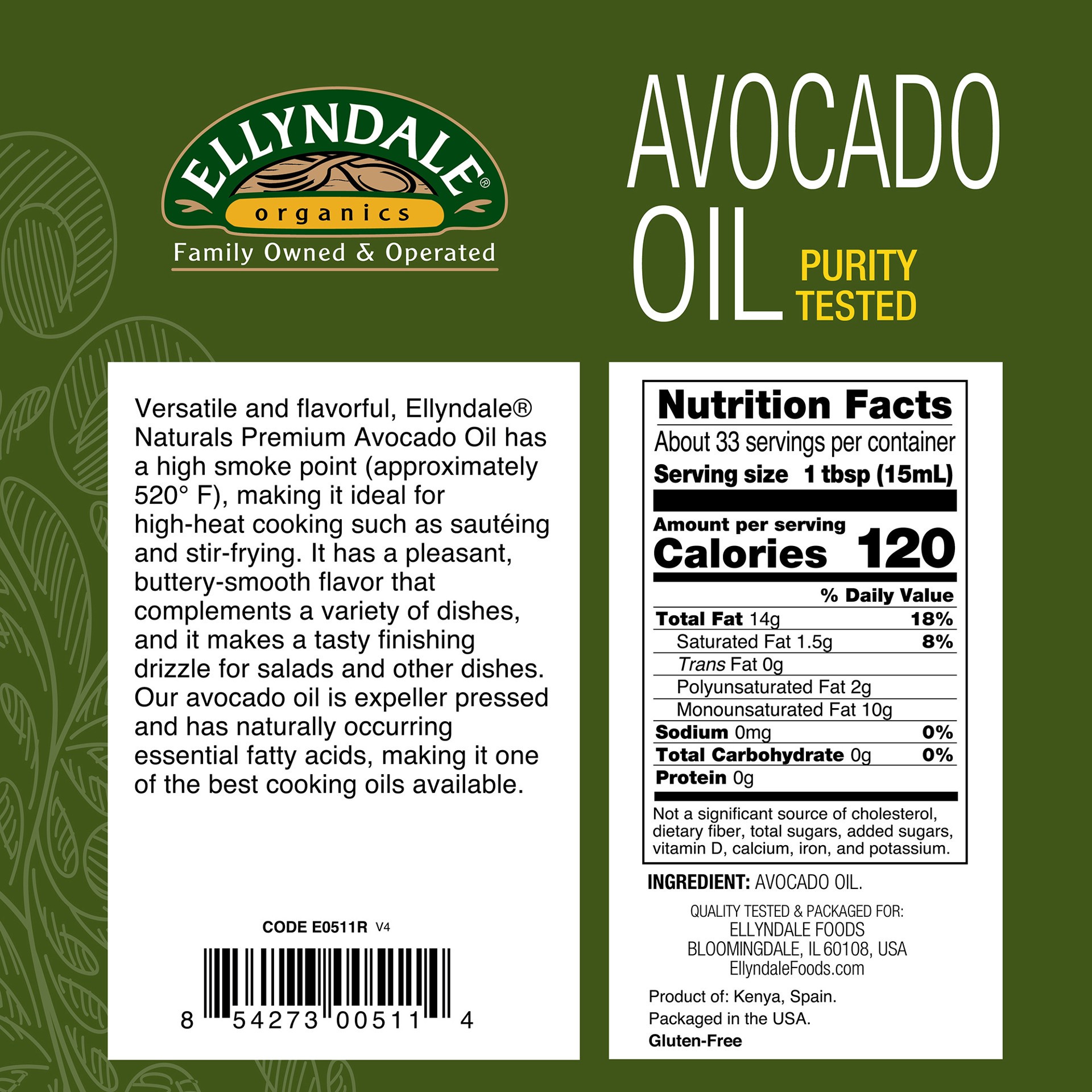 slide 3 of 3, NOW Natural Foods Avocado Cooking Oil in Glass Bottle - 16.9 fl. oz., 17 fl oz