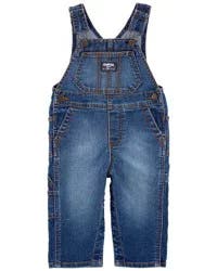 Oshkosh Baby Stretch Denim Classic Overalls Dark Wash 9M