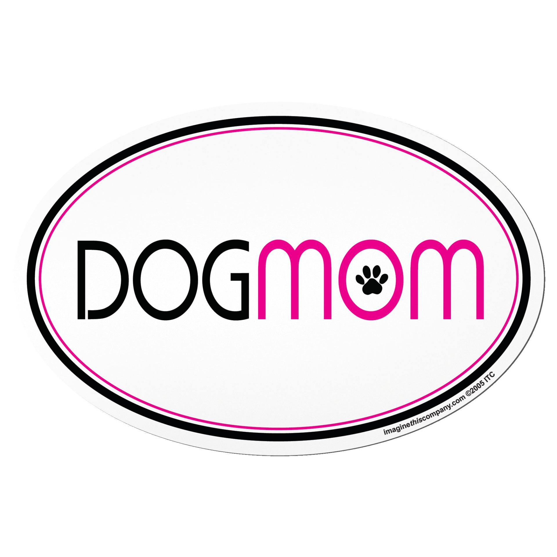 slide 1 of 1, Imagine This "Dog Mom" Oval Car Magnet, SM
