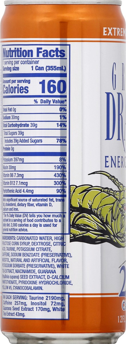 slide 9 of 9, Green Dragon Extreme Caffeine Energy Drink - 12 oz, 12 oz
