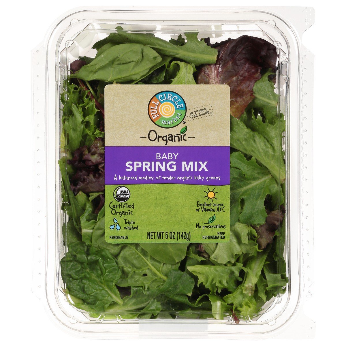 slide 8 of 15, Full Circle Market Organic Baby Spring Mix 5 oz, 5 oz