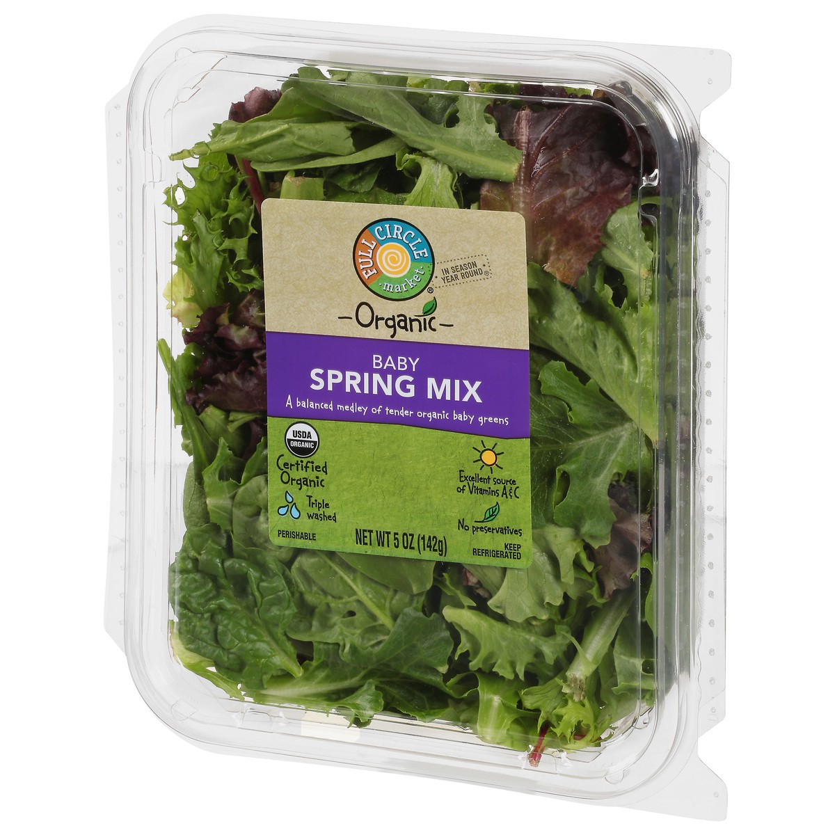 slide 6 of 15, Full Circle Market Organic Baby Spring Mix 5 oz, 5 oz