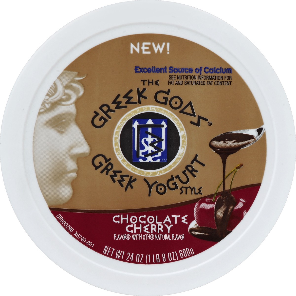 slide 2 of 6, The Greek Gods Chocolate Cherry Flavored Yogurt, 24 oz