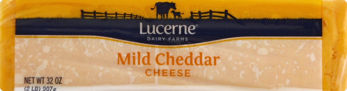 slide 3 of 7, Lucerne Dairy Farms Cheese Natural Mild Cheddar, 32 oz