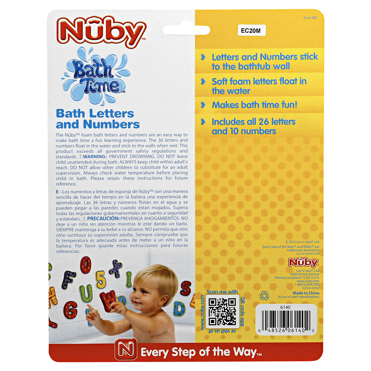 slide 2 of 2, Nuby BathTime Bath Letters and Numbers, 1 ct