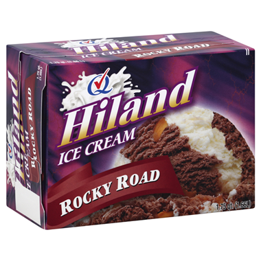 slide 1 of 1, Hiland Dairy Rocky Road Ice Cream, 56 oz