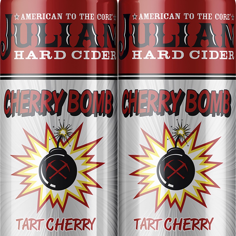 slide 1 of 1, Julian's Recipe Hard Cider Cherry Bomb, 4 ct; 16 oz
