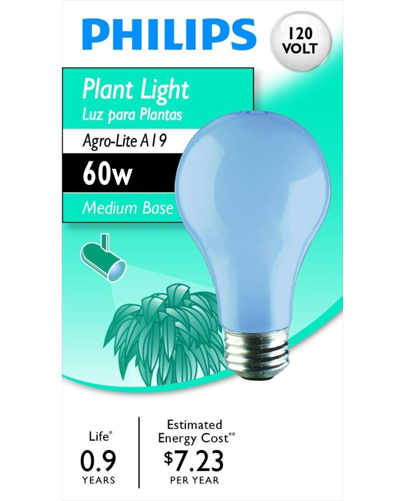 slide 1 of 1, Philips 60-Watt A19 Plant Light Bulb, 1 ct