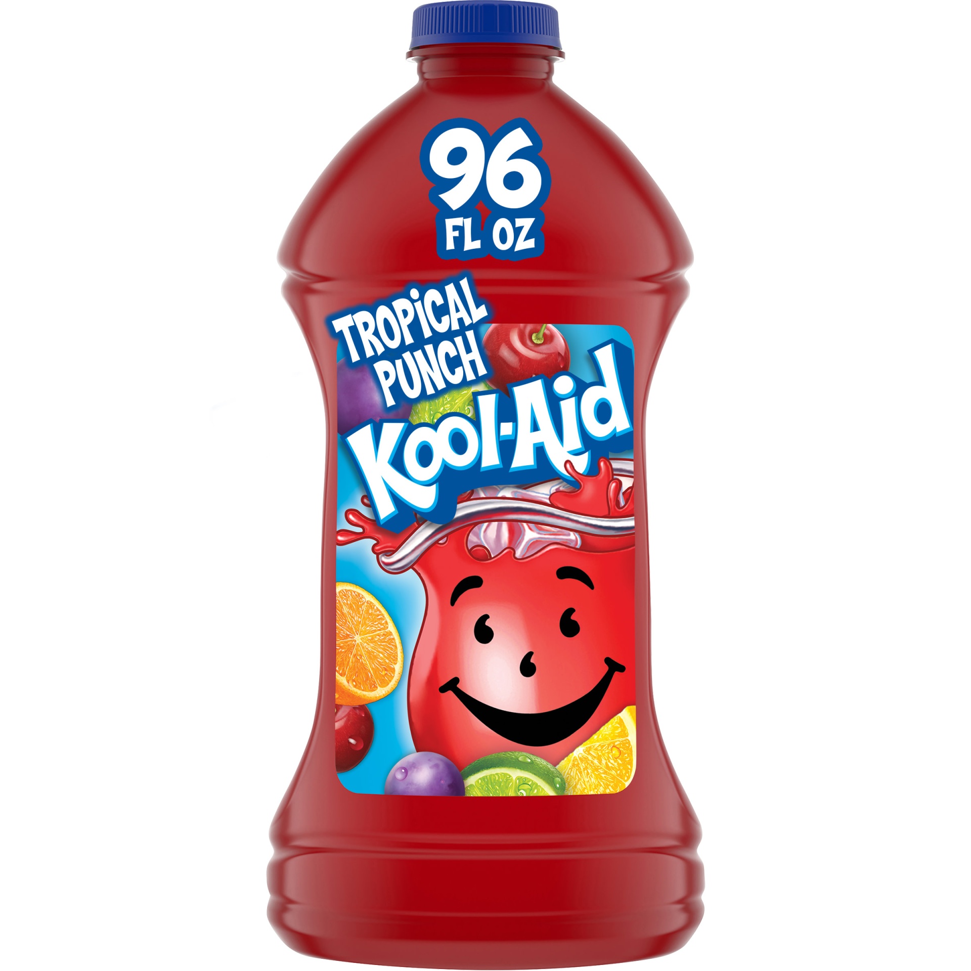 slide 1 of 1, Kool-Aid Tropical Punch Artificially Flavored Drink Bottle, 96 oz