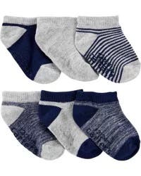 Carter's Baby 6-Pack Ankle Socks Grey 3-12 Months