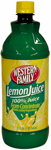 slide 1 of 1, Western Family Lemon 100% Juice - 32 oz, 32 oz