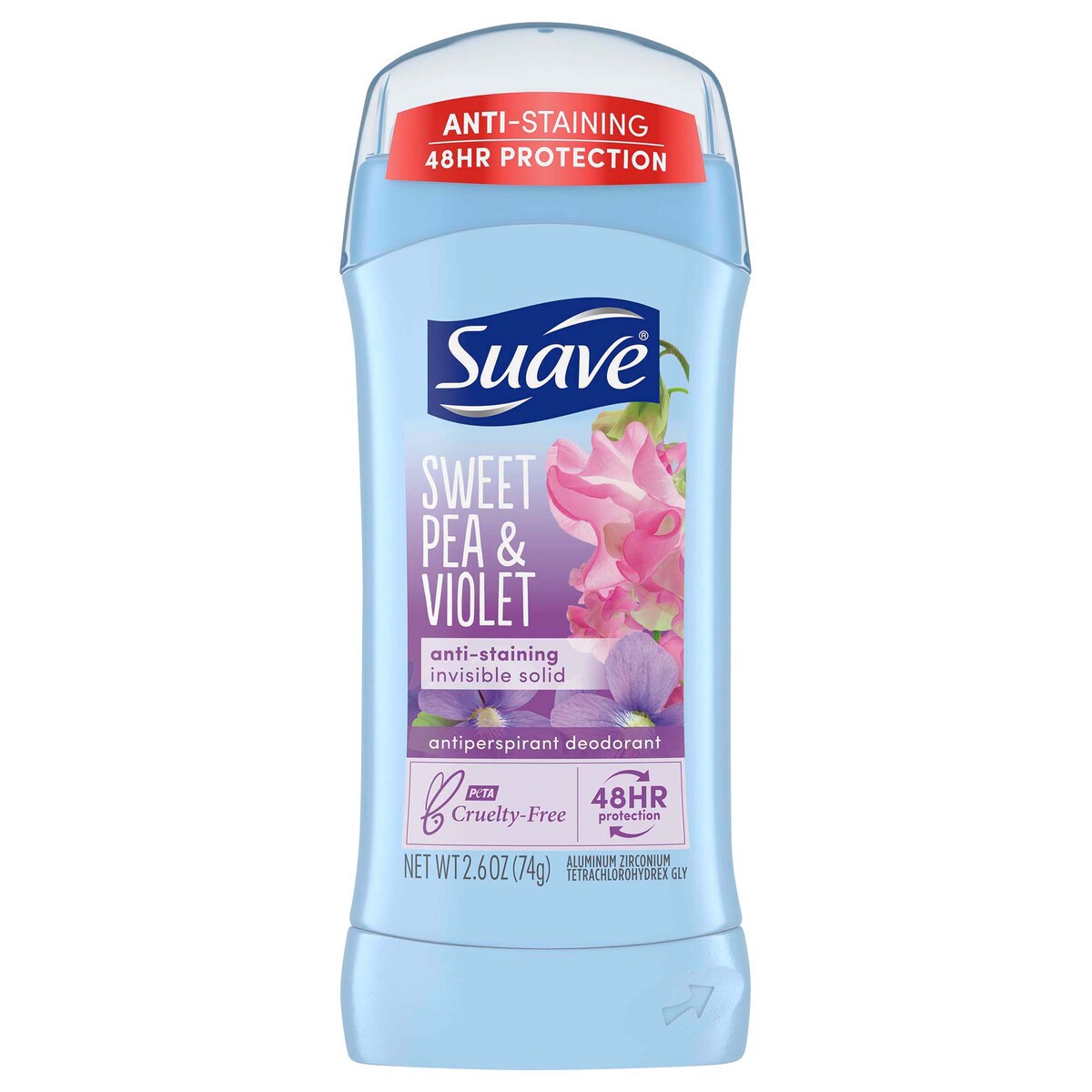 slide 3 of 5, Suave Deodorant Antiperspirant Deodorant Stick Sweet Pea and Violet, 2.6 oz, 2.6 oz