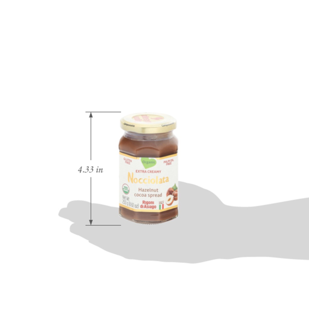 slide 14 of 14, Nocciolata Gluten Free Organic Extra Creamy Hazelnut Cocoa Spread 8.82 oz, 8.82 oz