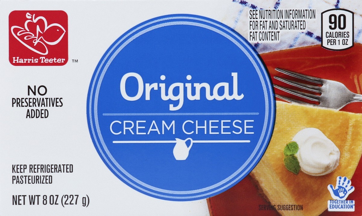 slide 1 of 5, Harris Teeter Cream Cheese Bar, 8 oz