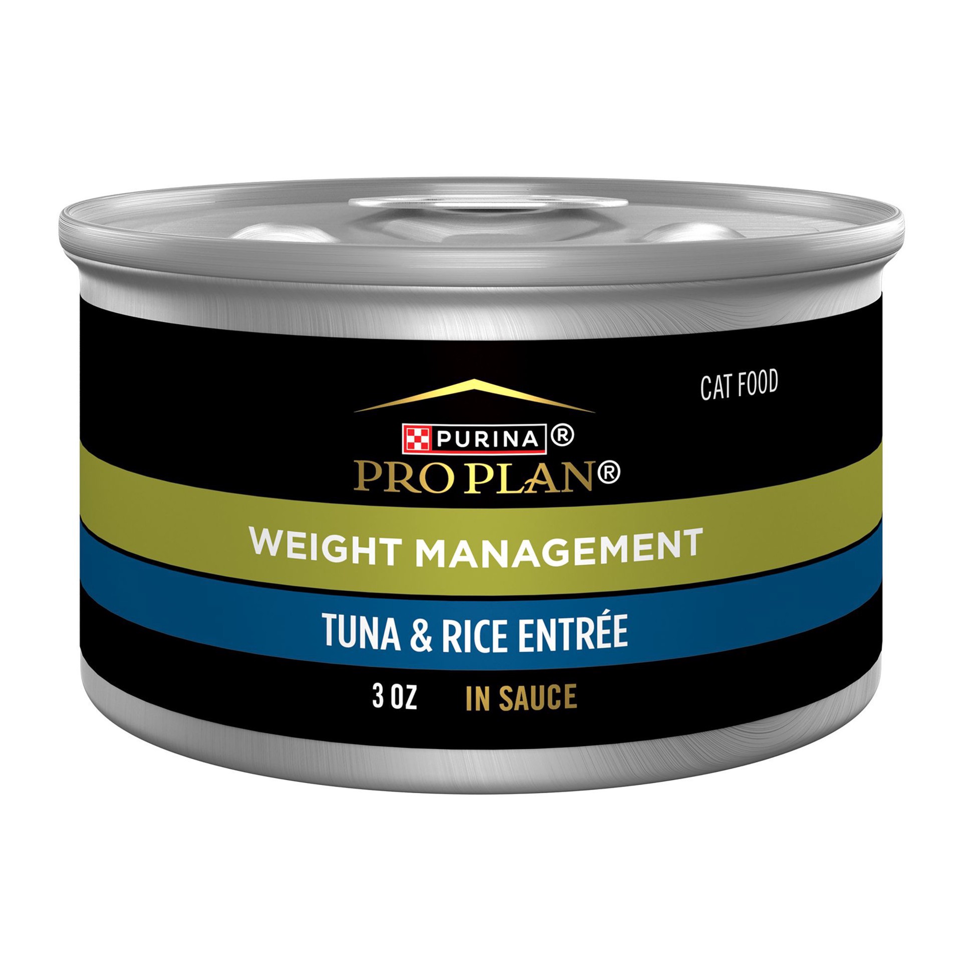 slide 1 of 1, Purina Pro Plan Adult Weight Management Tuna and Rice Entree in Sauce High Protein Wet Cat Food, 3 oz