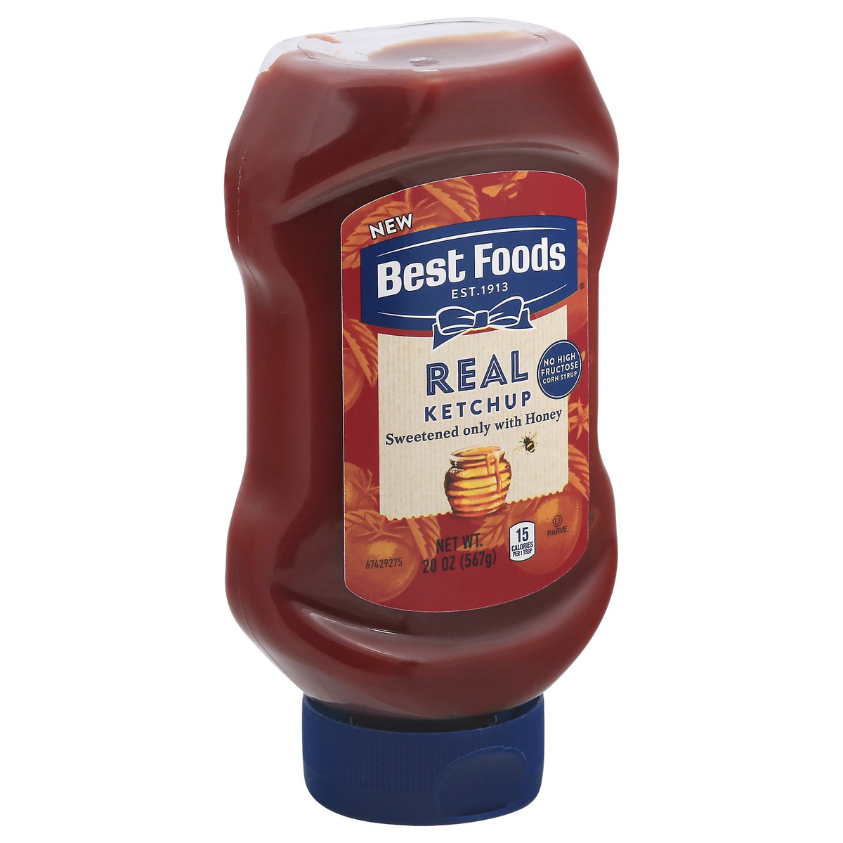 slide 2 of 10, Best Foods Real Ketchup Sweetened Only with Honey, 20 oz, 20 oz