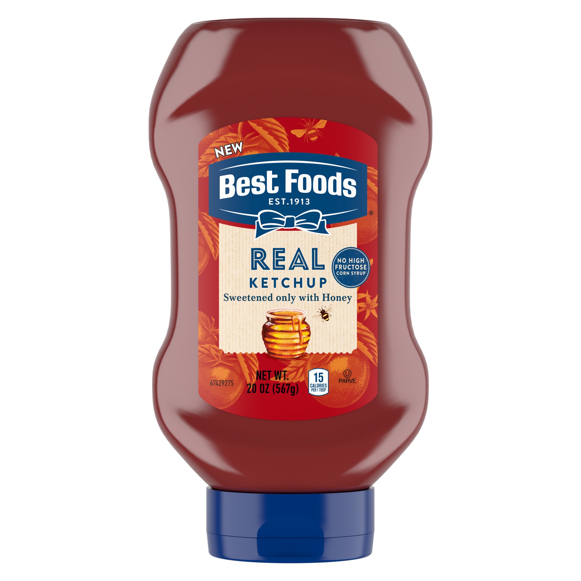 slide 1 of 10, Best Foods Real Ketchup Sweetened Only with Honey, 20 oz, 20 oz